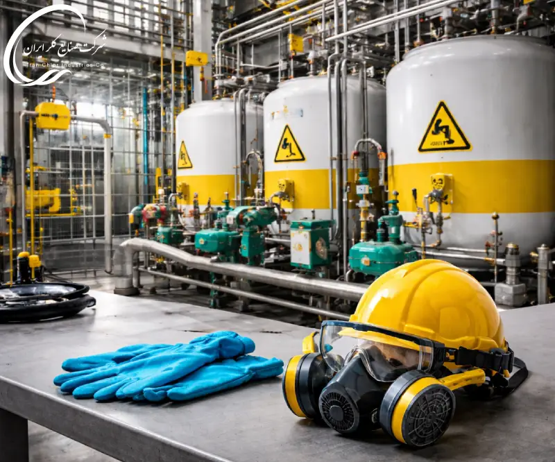 ایمنی کارگران و مهندسان در خطوط تولید محصولات شوینده حاوی کلر