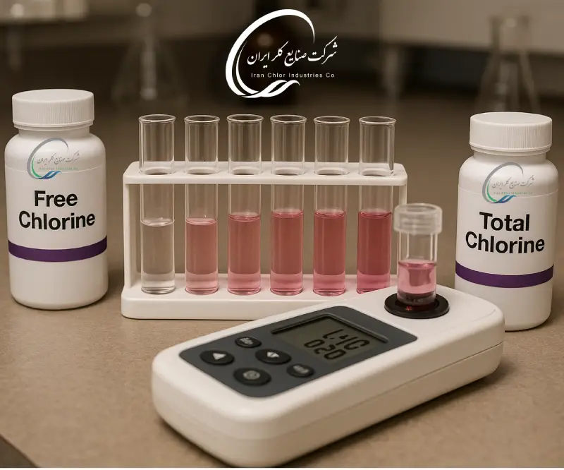 محاسبه میزان کلر آزاد و کلر باقیمانده